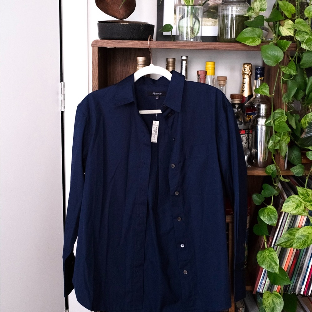 Madewell Blue Lightweight Shirt Jacket